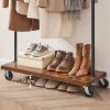 Clothes Rack Rustic Brown Black