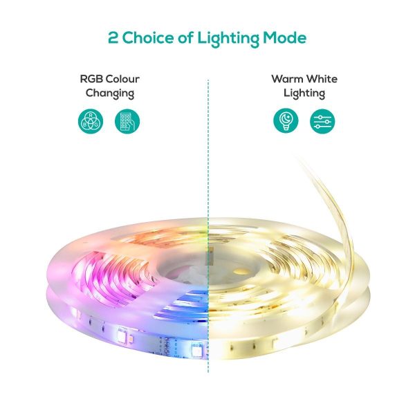 activiva IP65 Smart RGB & Warm White LED Strip Lights – 2m