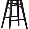 Oval Solid Timber Kitchen Counter Stool (Black)