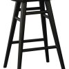 Scandinavian Timber Kitchen Counter Stool (Black)