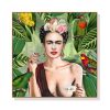Self Portrait by Frida Kahlo Wood Frame Canvas Wall Art – 50×50 cm