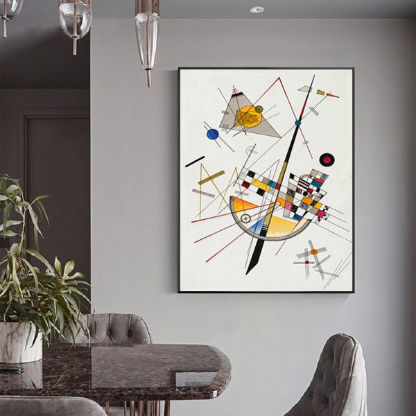 Delicate Tension By Wassily Kandinsky Black Frame Canvas Wall Art – 60×90 cm