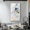 Abstract Watercolour Style Black Frame Canvas Wall Art – 40×80 cm