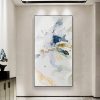 Abstract Watercolour Style Black Frame Canvas Wall Art – 50×100 cm