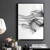 Stylish Abstract Black 2 Sets Black Frame Canvas Wall Art – 40×60 cm