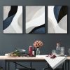 40cmx60cm Abstract Navy Blue 3 Sets Black Frame Canvas Wall Art