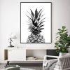 100cmx150cm Pineapple Black Frame Canvas Wall Art