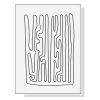 40cmx60cm Black And White Lines White Frame Canvas Wall Art