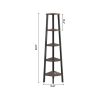 5 Tier Corner Ladder Shelf (Dark Brown)