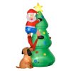 1.8m Santa Climbing Tree Christmas Inflatable with LED