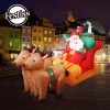 2.2m Santa and Reindeer Christmas Inflatable with LED