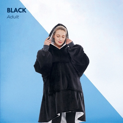Hoodie Blanket Black