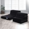 4 Fold Folding Mattress Black Air Mesh