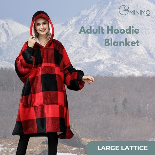 Hoodie Blanket Adult Larger Lattice