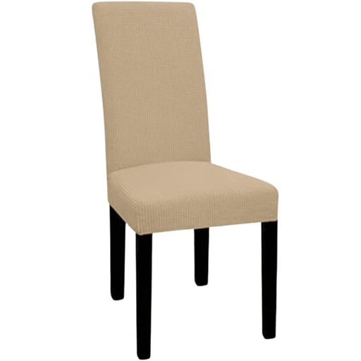 6pcs Dining Chair Slipcovers/ Protective Covers (Camel) GO-DCS-103-RDT
