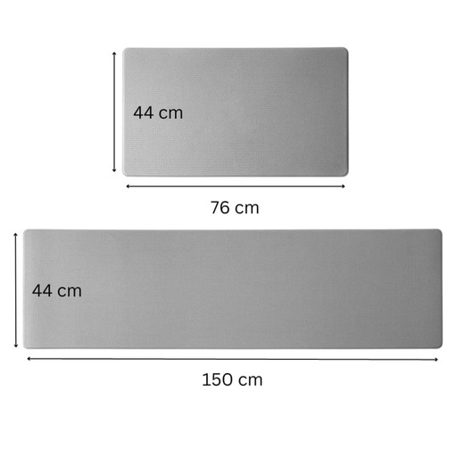 GOMINIMO PVC Kitchen Mat 2pcs Set – Grey