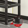 3 Tiers 95cm Width Sturdy Steel Multi-layer Shoe Rack with Bench Entryway Shoe Storage Organizer