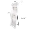 French Provincial Ornate Mirror – Free Standing 50cm x 170cm – White