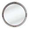 French Provincial Ornate Round Mirror – Silver