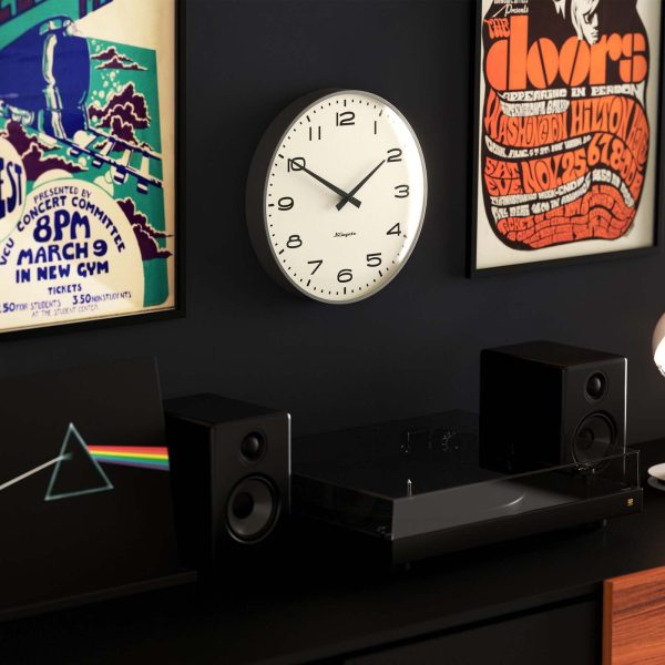 Newgate Radio City Wall Clock – Matte Blizzard Grey