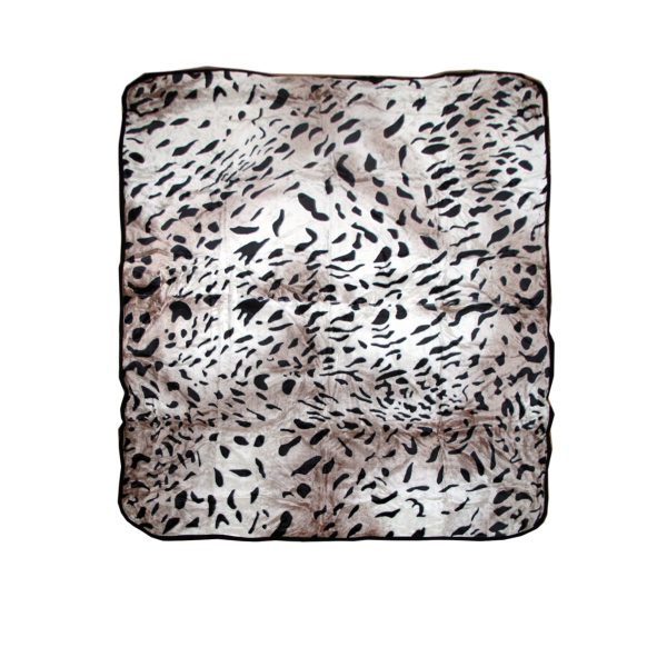 Animal Skin Pattern Faux Mink Blanket Queen – Jaguar