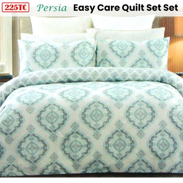 225TC Persia Cotton Rich Easy Care Quilt Cover Set King