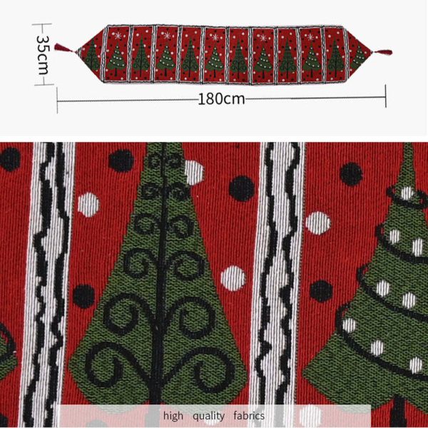 Christmas Table Runner thickened knitted Dining Tablecloth Xmas Party Decor(Santa Claus)