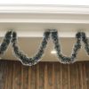 5x 2.5m Christmas Tinsel Xmas Garland Sparkly Snowflake Party Natural Home Décor, Snow Tips in Dark Green