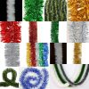 5x 2.5m Christmas Tinsel Xmas Garland Sparkly Snowflake Party Natural Home Décor, White Pearlescent