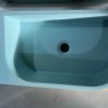 New Concrete Cement Wash Basin Counter Top Matte Teal Wall Hung Basin