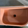New Concrete Cement Wash Basin Counter Top Matte Clay Red Wall Hung Basin