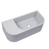 New Concrete Cement Wash Basin Counter Top Matte Light Grey Wall Hung Basin