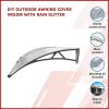 DIY Outdoor Awning Cover 1mx2m with Rain Gutter