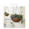 4X Large Garden Hanging Basket With Coir Liner & Chain Flower Plant Pots Baskets