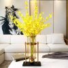 32cm Modern Transparent Glass Flower Vase with Candle