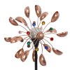 Garden Windmill Solar Light Wind Spinner Metal Ornaments Outdoor Decor 190cm