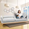 Mossley 3 Seater Faux Velvet Sofa Bed Couch Furniture Light Grey