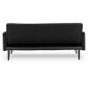 Harwich Tufted Faux Linen 3-Seater Sofa Bed with Armrests – Black