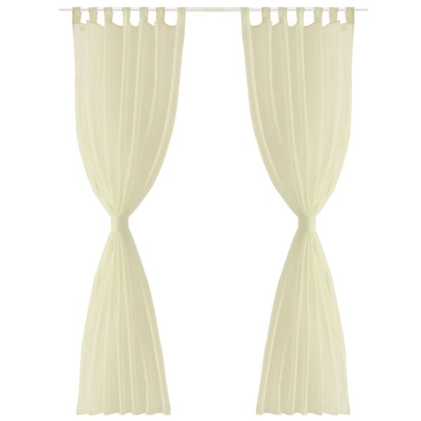 Sheer Curtain 2 pcs – 140×175 cm, Cream