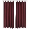 2 pcs Micro-Satin Curtains with Loops – 175 cm, Bordeaux