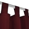 2 pcs Micro-Satin Curtains with Loops – 175 cm, Bordeaux