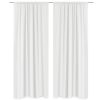 2 pcs Energy-saving Blackout Curtains Double Layer 140 x 245 cm – White