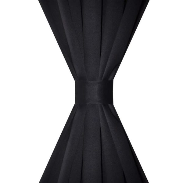 2 pcs Slot-Headed Blackout Curtains 135 x 245 cm – Black