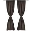 2 pcs Slot-Headed Blackout Curtains 135 x 245 cm – Brown