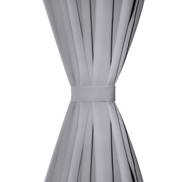 2 pcs Slot-Headed Blackout Curtains 135 x 245 cm – Grey