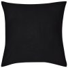 4 Black Cushion Covers Cotton – 50×50 cm, Black