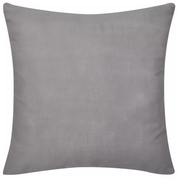 4 Black Cushion Covers Cotton – 40×40 cm, Grey