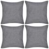 4x Cushion Covers Linen-look – 50×50 cm, Anthracite