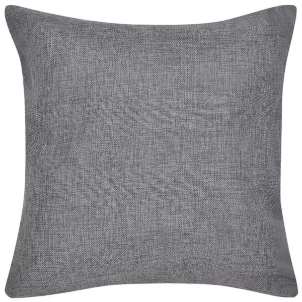 4x Cushion Covers Linen-look – 80×80 cm, Anthracite