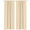 2 pcs Energy-saving Blackout Curtains Double Layer 140 x 245 cm – Beige